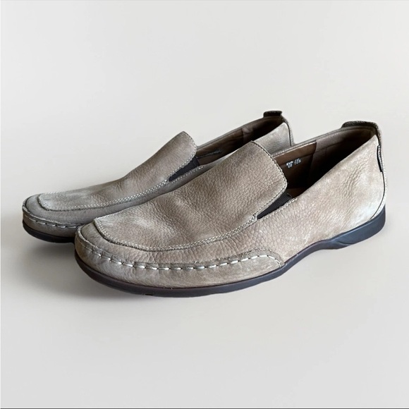 Mephisto Cool-Air Shoes Mens Size 10.5 Brown Tan Leather Comfort Slip On Loafers - Picture 1 of 13